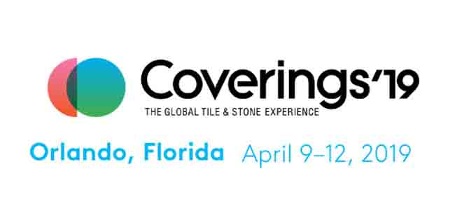Coverings Logo for the 2019 show in Orlando, FL